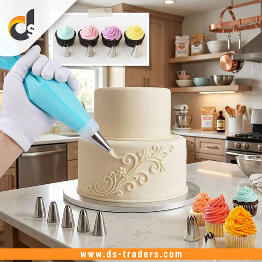 Cake Decorating Set with Steel Nozzles