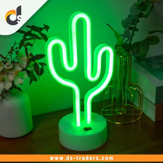 Cactus Neon LED Night Light