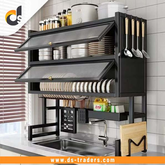 Modern Dual-Layer Kitchen Sink Storage Rack