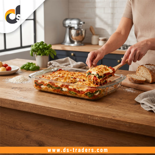 Heat Resistant Glass Bake Dish With Handles