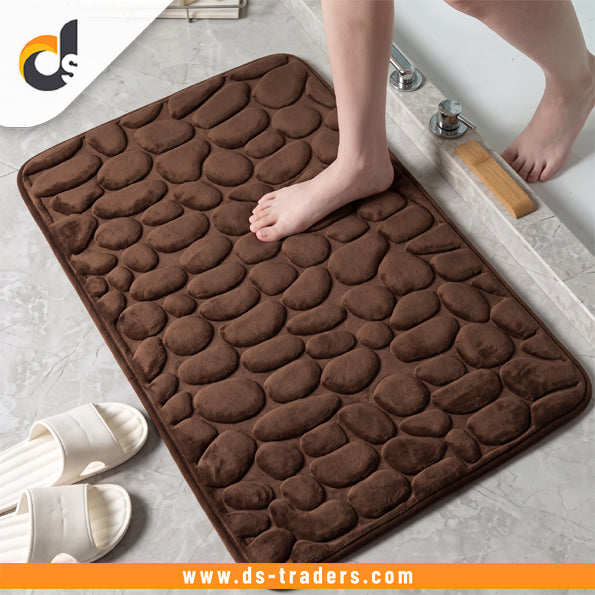 2PCs Anti-Slip Pebble Bath Mats