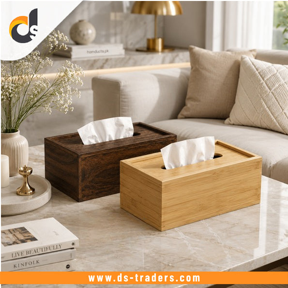 Luxury Natural Wooden Tissue Box Cover