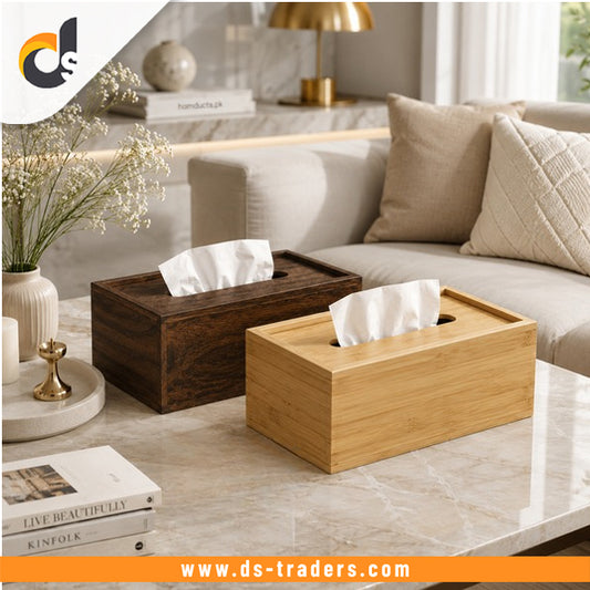 Luxury Natural Wooden Tissue Box Cover