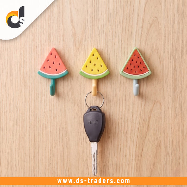 3PCs Water Melon Self Adhesive Wall Hook