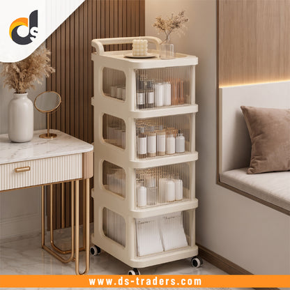 4 Layer Rolling Storage Organizer Cabinet With Wheels