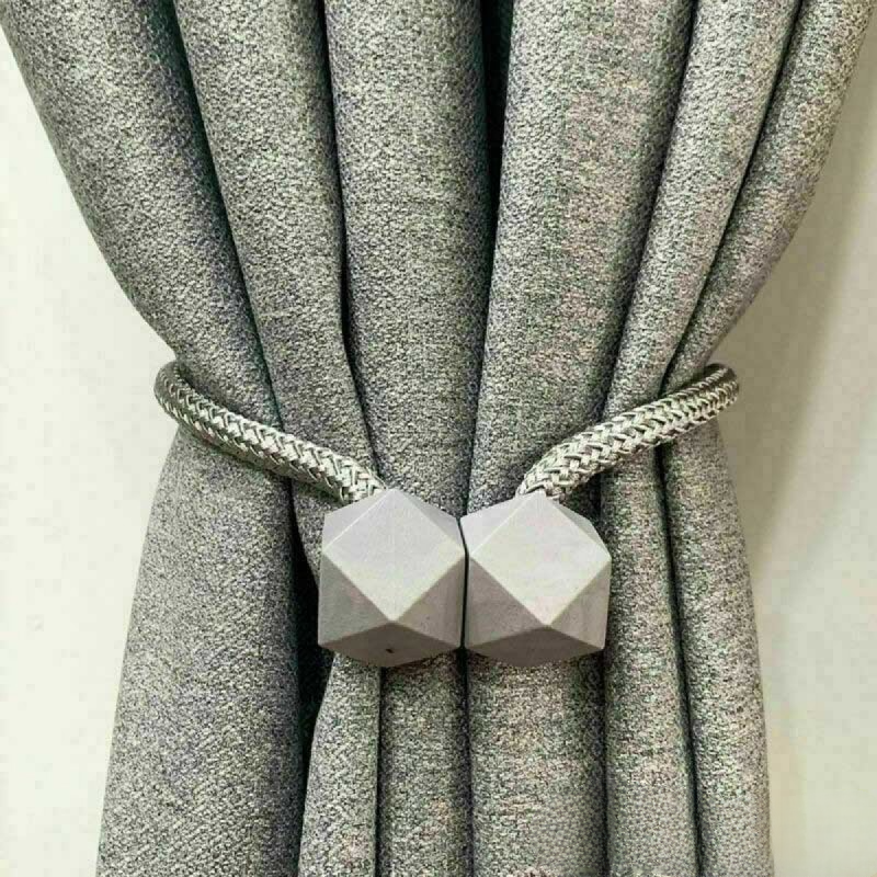 2 PCS Magnetic Diamond Shape Curtain Rope Tie Backs
