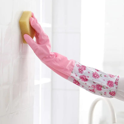 1 Pair Reusable Cleaning Gloves with Sleeve