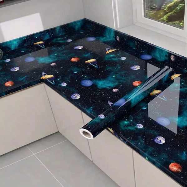 Self Adhesive Universe Galaxy Marble Sheet