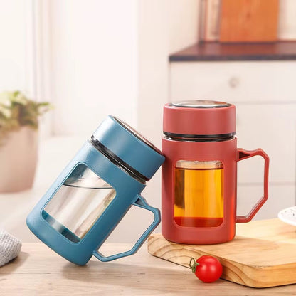 Double Layer Travel Glass Mug