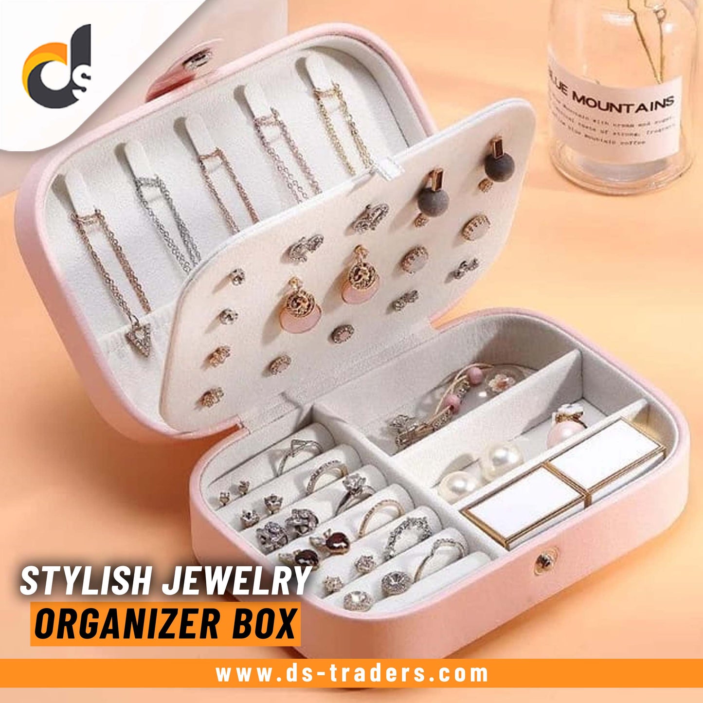 Stylish Portable Jewelry Organizer Box