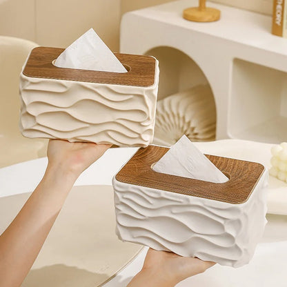 Creative Wave Pattern Desktop Tissue Box