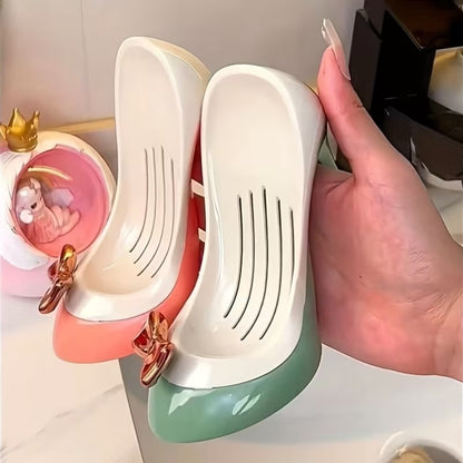 Elegant Heel Shape Drain Soap Box