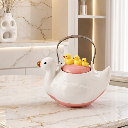 Cute Duck Ceramic Tea Pot