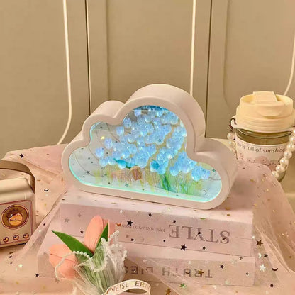 DIY Cloud Mirror Tulip Night Lamp