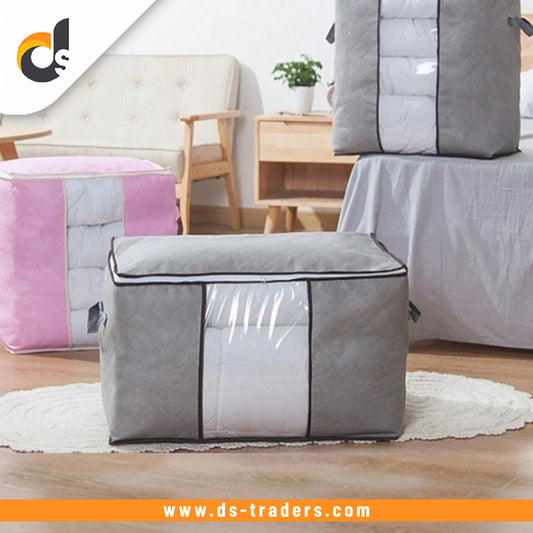 Multipurpose Storage Bag & Organizer for Clothes & Blanket | Grey