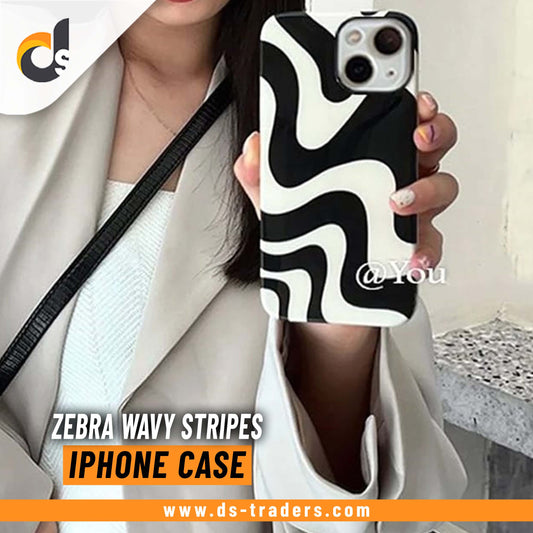 Zebra Wavy Stripes Design - iPhone back cover only