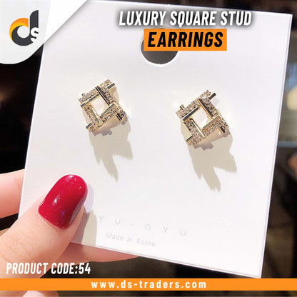 Luxury Square Stud Earrings