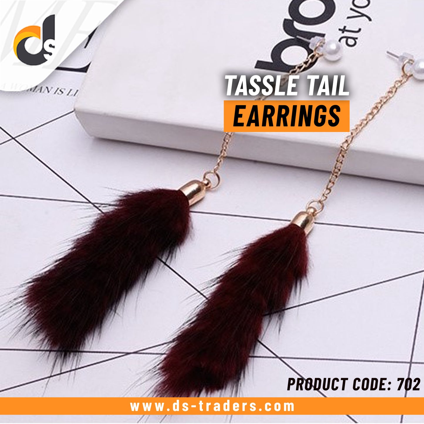 Long Tassle Tail Earrings -Ds Traders