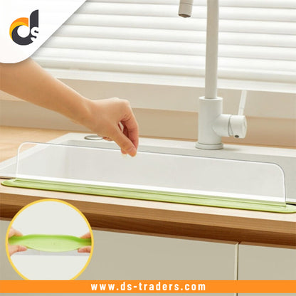 Acrylic Sink Water Splash Guard With Suction