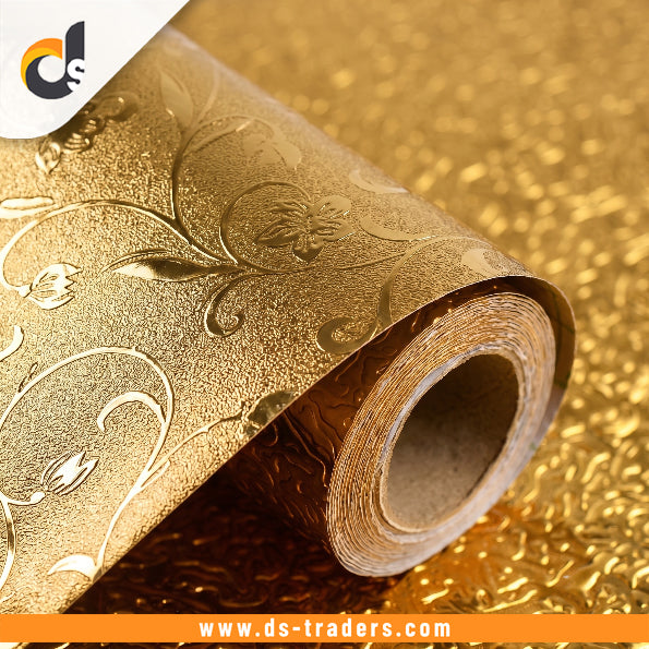 Self Adhesive Golden Flower Marble Sheet