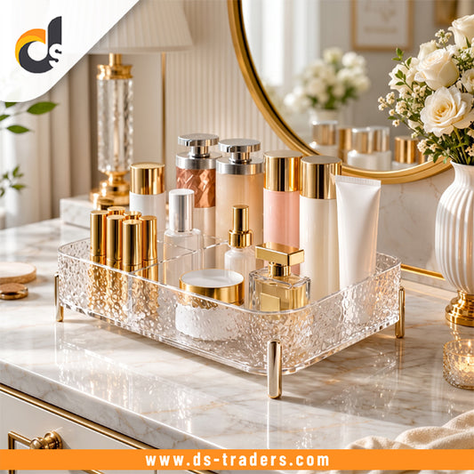 Luxury Multi-Compartment Acrylic Makeup Organizer