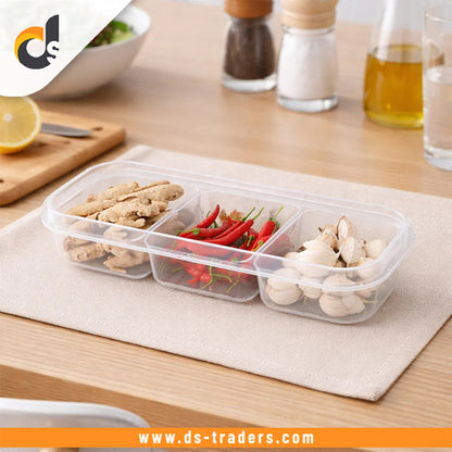 3-Section Storage Box with Soft Seal Lids