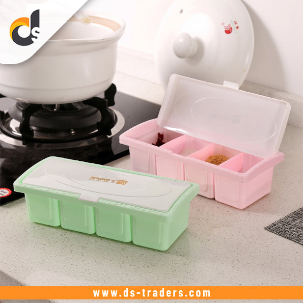 4-Compartment Spice Storage Box