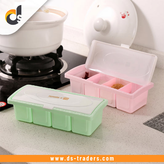 4-Compartment Spice Storage Box