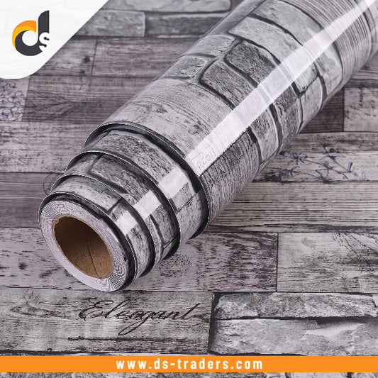 Self Adhesive Gray Brick Marble Sheet