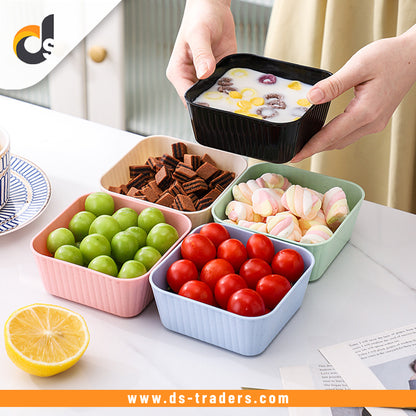 Pack Of 4 Plastic  Food Container With Lids
