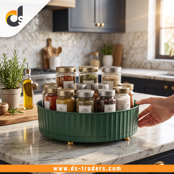 Elegant 360° Rotating Kitchen Spice Rack