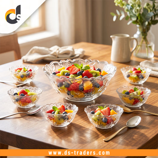 7PCs Elegant Glass Bowl Set