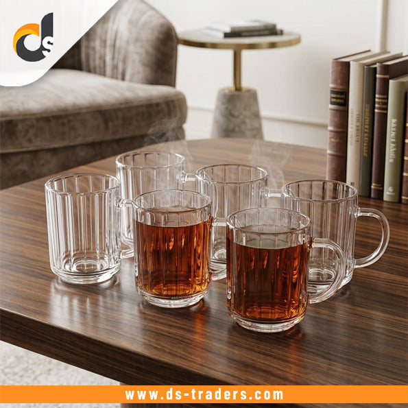 6PCs Elegant Glass Cup Set