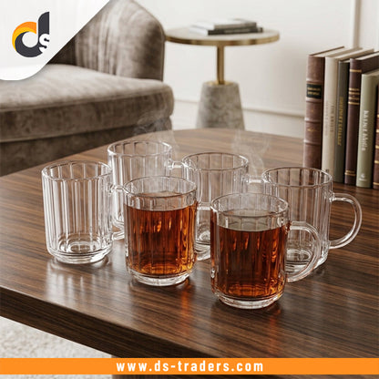 6PCs Elegant Glass Cup Set