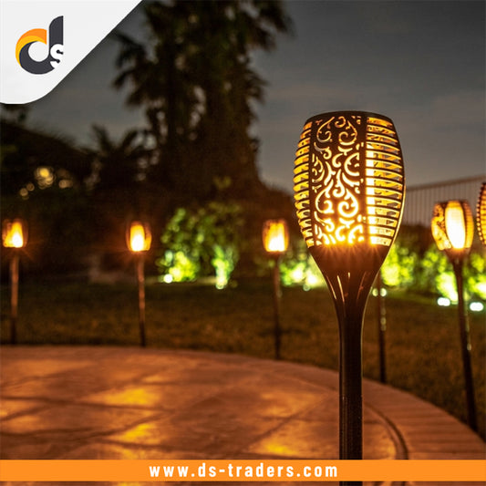 Elegant Solar Flame Outdoor Light