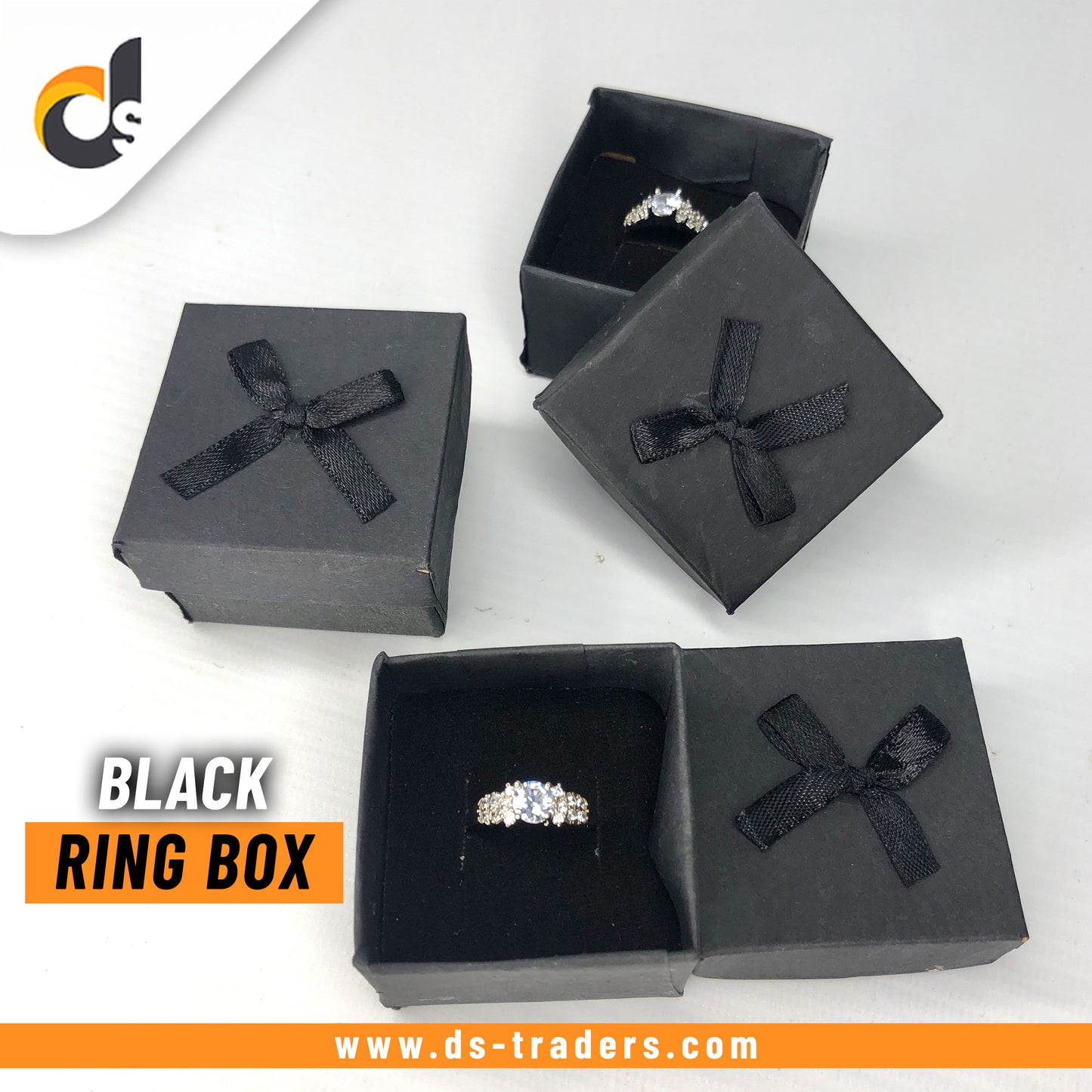 Black Colour Ring Box - DS Traders