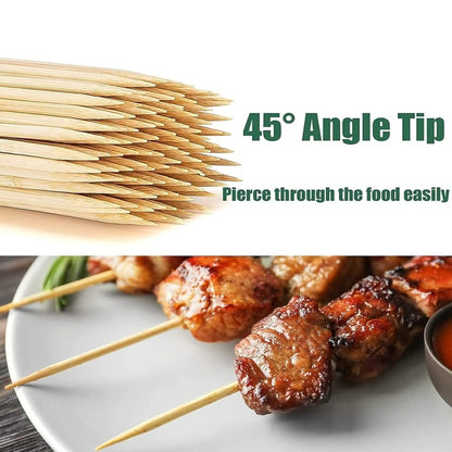 Pack Of 50 Wooden Skewers Sticks BBQ.