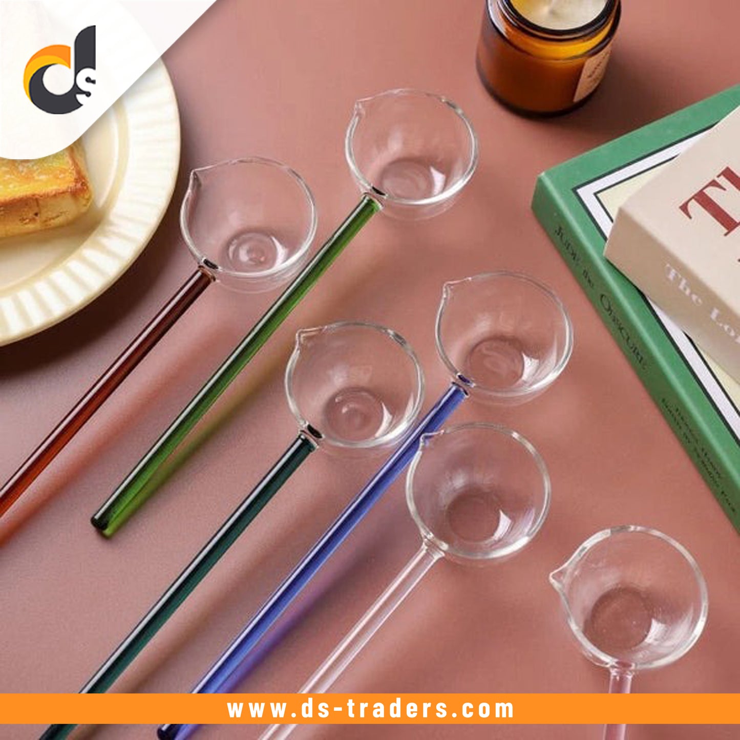 Long Stick Glass Spoon