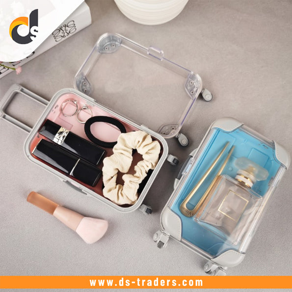 Elegant Mini Jewelry Makeup Trolley Case