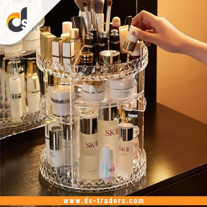 360° Diamond Rotating Makeup Organizer
