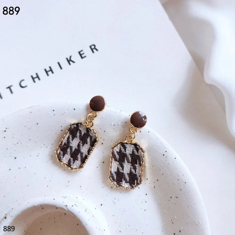 Luxury Checkered Earrings