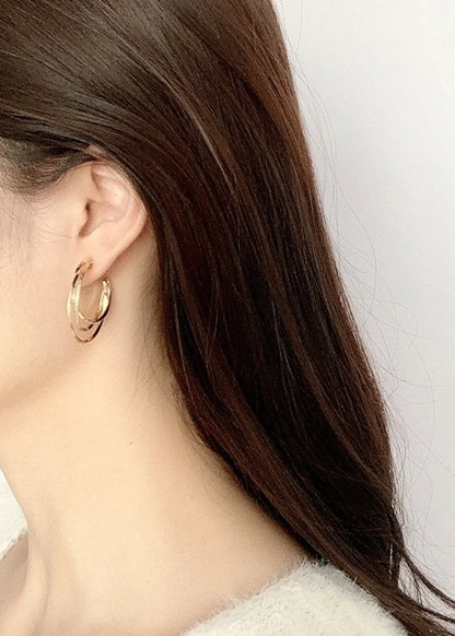 Three Layer Plain Hoop Earrings