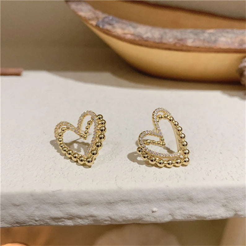 Charming Double Hearts Earrings