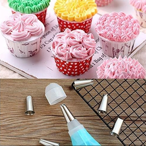 Cake Decorating Set with Steel Nozzles