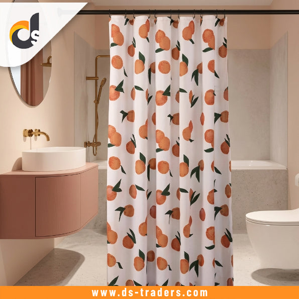 Elegant Citrus Bathroom Shower Curtain