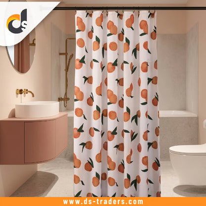 Elegant Citrus Bathroom Shower Curtain