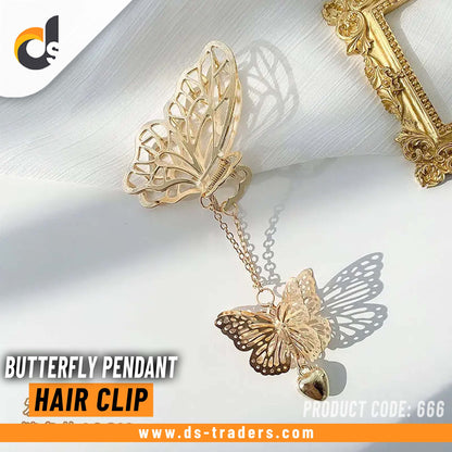 Non-slip Butterfly Pendant Hair Clip
