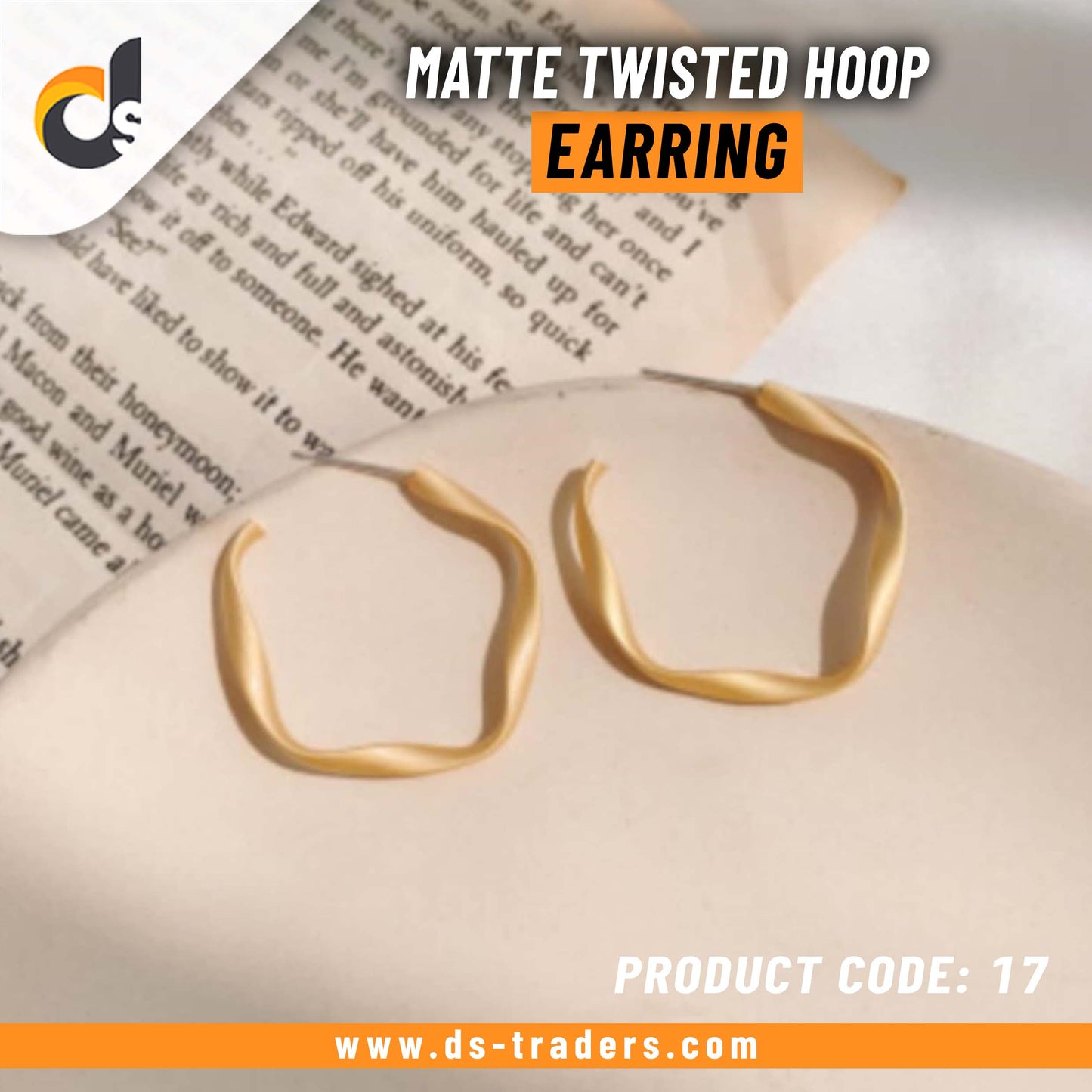 Matte Twisted Hoop Earrings