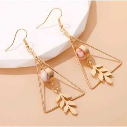 Triangle Leaf Shape Earrings