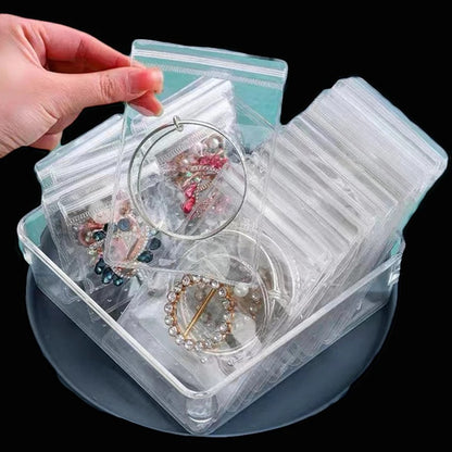 5 PCS PVC Self Sealing Jewelry Transparent Storage Pouches